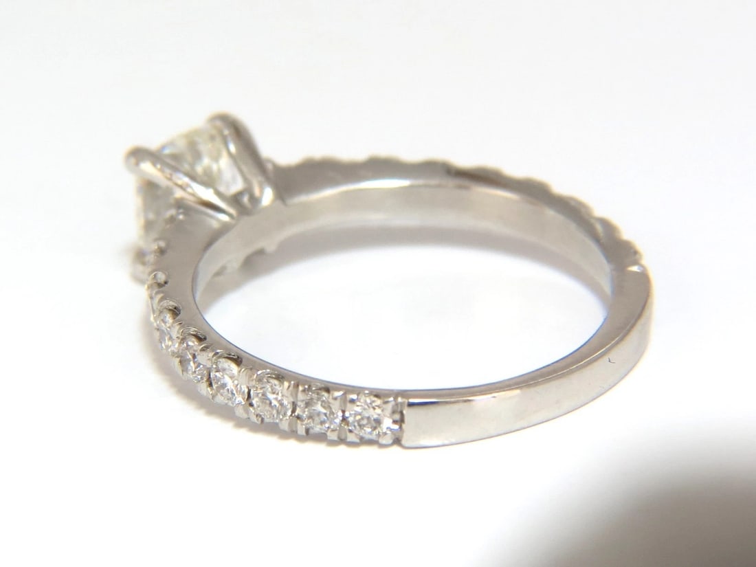 GIA 1.71ct. Cushion cut natural diamond ring platinum i/vs** - 5