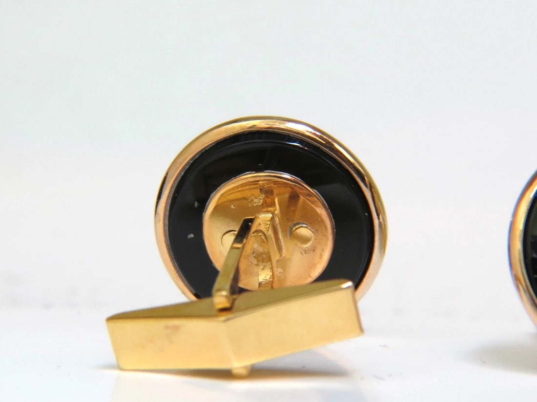 UNISEX 14KT 17.7mm 3D CUFFLINKS A+ DETAIL 8.7 GRAMS** - 3