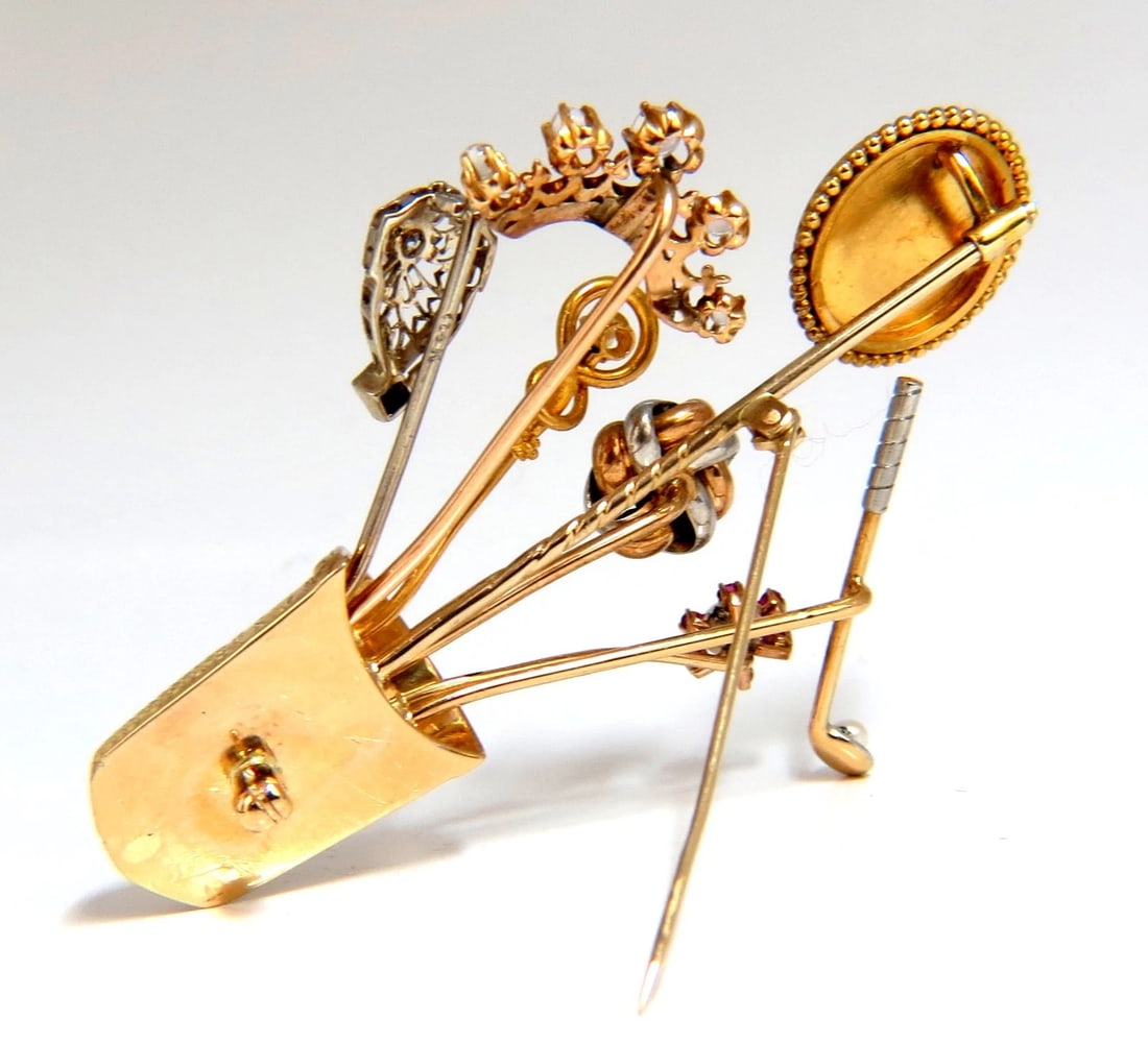 14kt Vintage Seamstress Thimble collection Pin** - 8