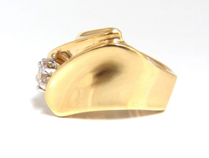 .53ct Natural Fancy Light Brown Diamond ring 14kt Bypass Deco** - 3