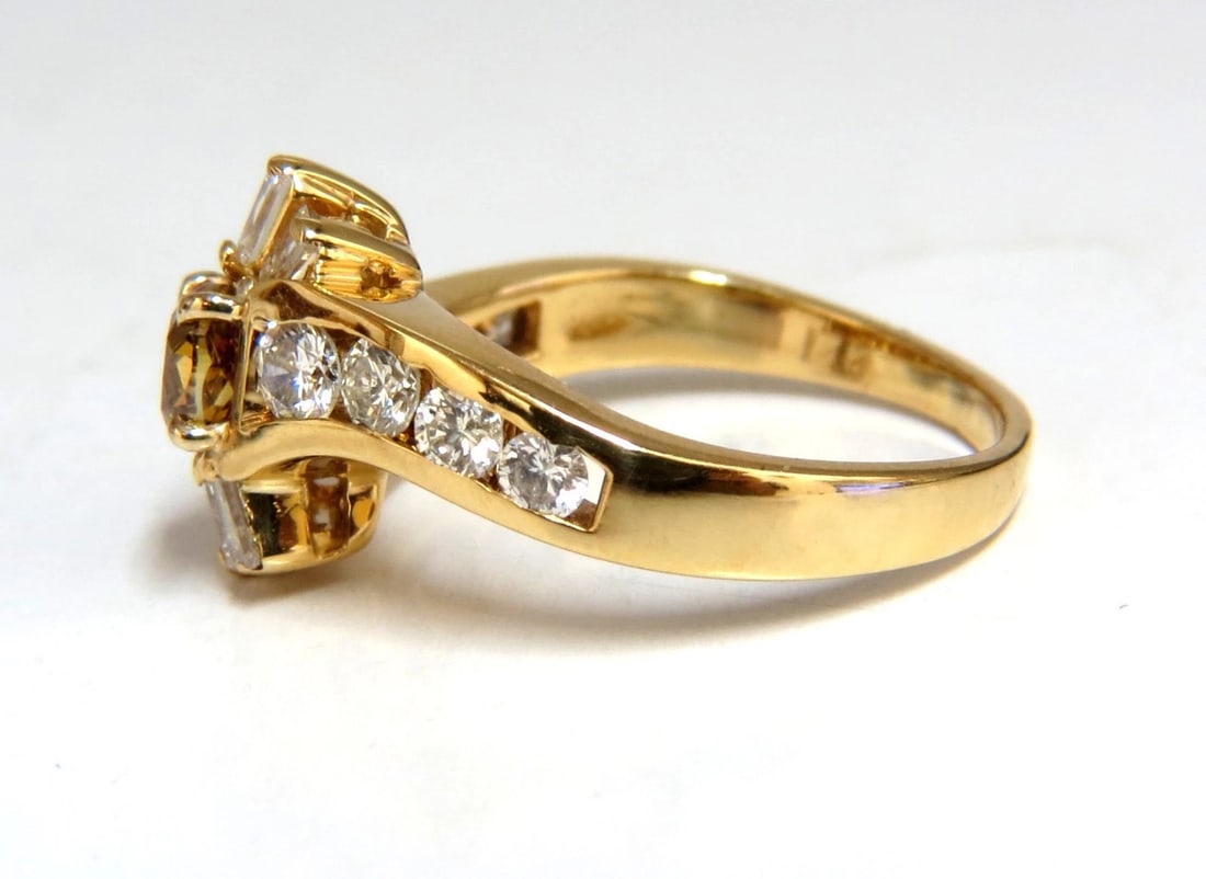 1.62ct natural fancy color diamond ring 14kt gold** - 2