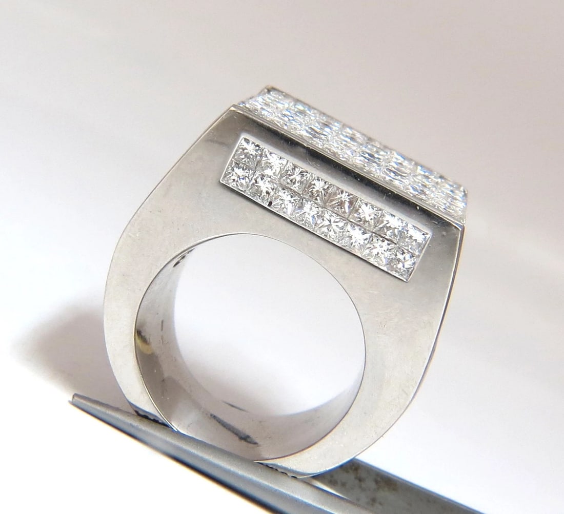 7.00ct Princess Cut Diamonds Platinum Ring Heavyweight Prime - 6