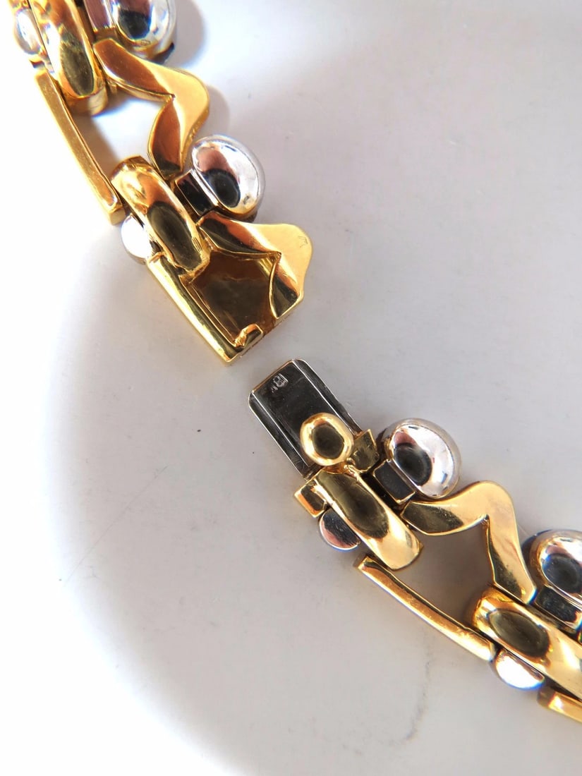 9.50ct Natural Ruby Diamonds Link Necklace 18Kt Crown Deco Prime ** - 5