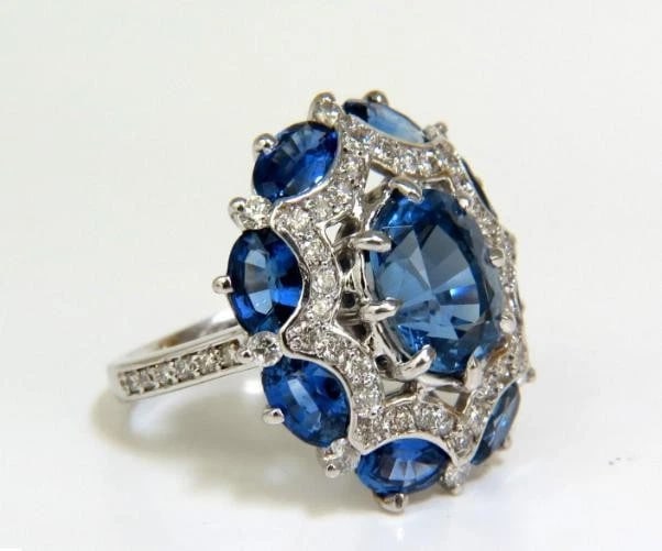 4.32ct Burma Natural No Heat Sapphire Diamond Ring Cocktail Unheated 41214 GIA** - 3