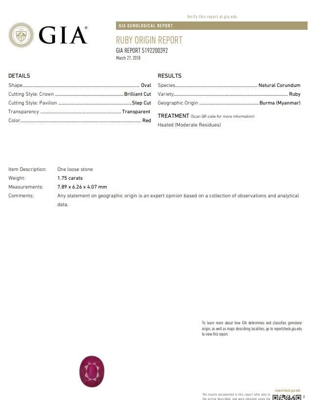 GIA Certified Burma Ruby 1.75ct Ballerina Cocktail Diamond ring 14kt 44145** - 7