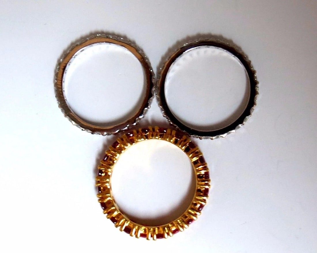 Stackable Ruby Diamonds eternity Ring 14kt Natural Stacking 7.42ct 10554** - 4