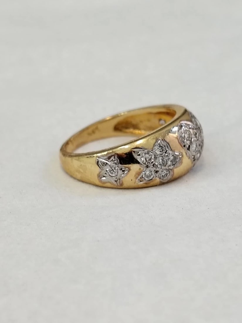 .60ct Diamond Pave Heart and Star Ring 14 Karat Handset 41557** - 4