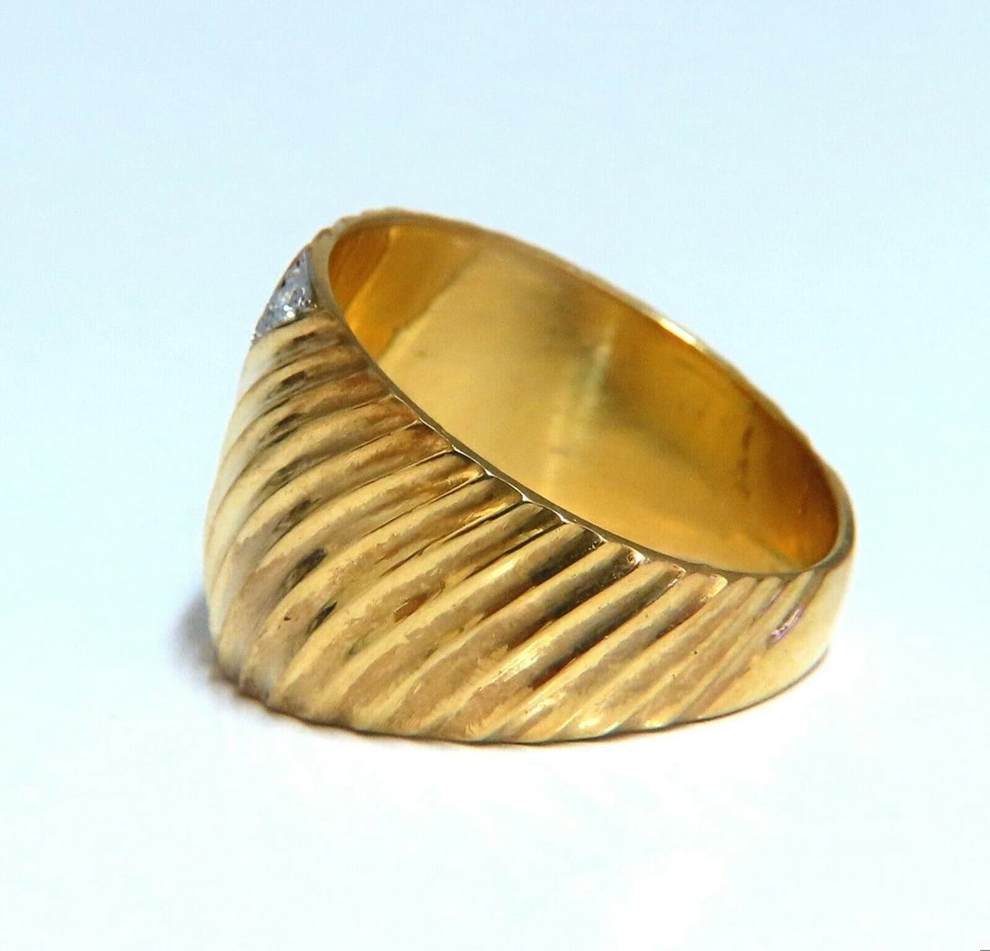 .20ct Diamonds Stripe Row High Shine Band Ring 18kt 11273** - 2