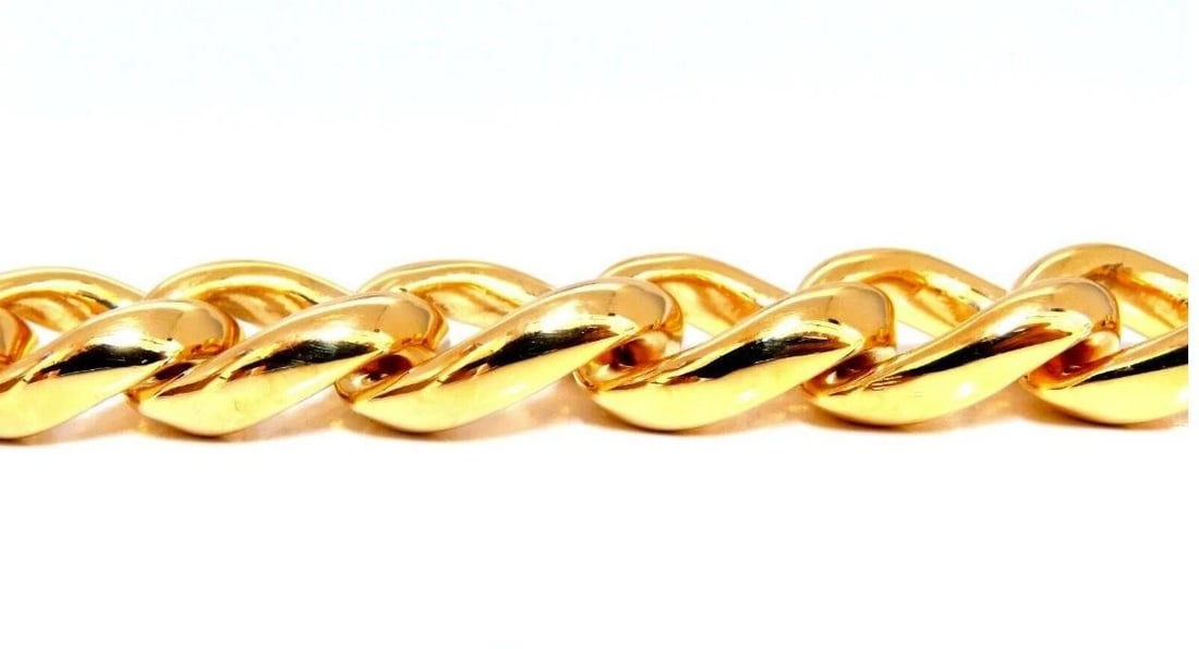 Modified Cuban Link Bracelet 14kt 63 Grams Ref 12344** - 4