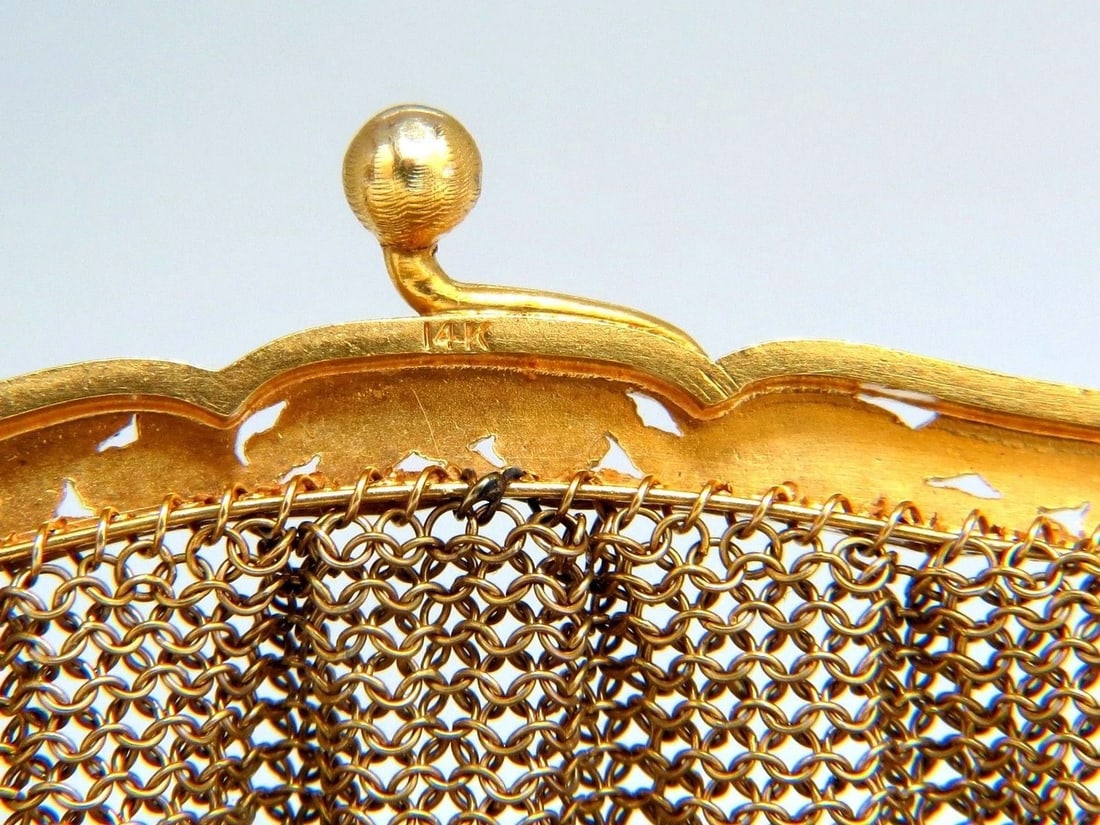 14kt Gold Mesh Purse Vintage Prime** - 4
