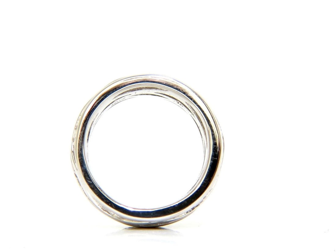 18KT .75CT DIAMOND 3D CHANNEL WAVE WIDE BAND 10.50MM SIZE 6.5 10067** - 5