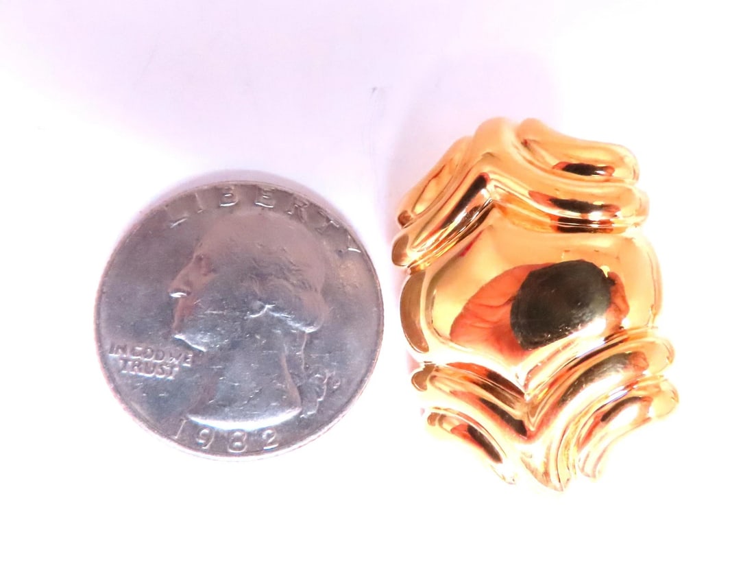 Vintage Revisit Knocker Classic Iconic Earrings 14kt Gold 12579** - 4