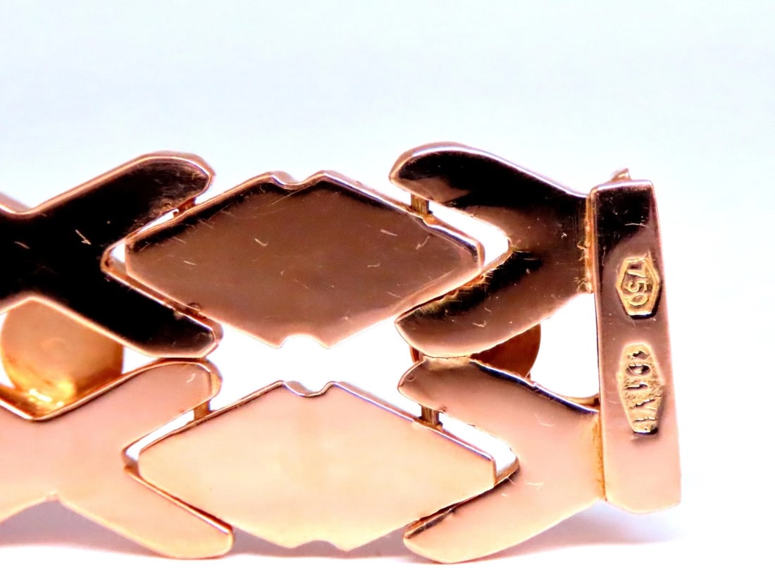 Retro Cosmopolitan Wide Cuff Bracelet 14kt Gold 12451** - 2