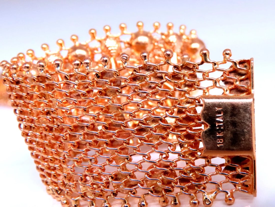 18kt Flex Mesh Cosmopolitan Link Bracelet 25mm wide 44 grams 12452** - 3