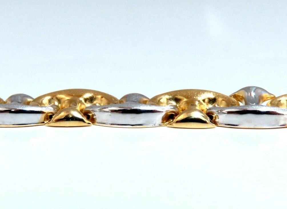 American Link Intertwined Gold Bracelet 14 Karat Two-Toned 41147** - 4