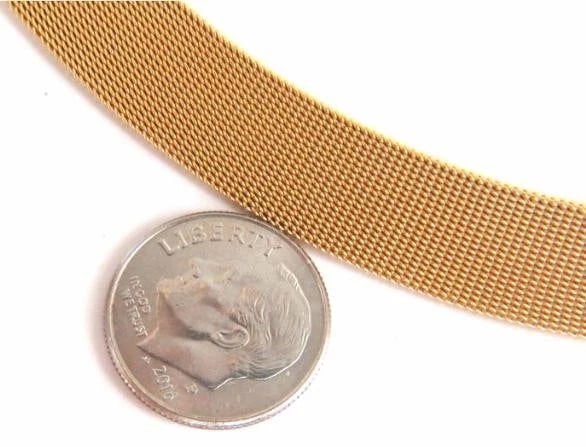 18 Karat DAG Italy Flex Mesh Three Oval Diamonds Necklace 54477** - 2