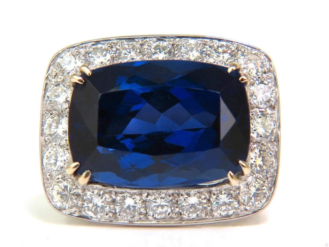 20.45ct GIA Certified Magnificent Natural Tanzanite Ring 18kt Gold 10038** - 10