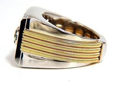 18kt mens .60ct diamond ring coil wrap 3d tourbillon still life deco 10002** - 2