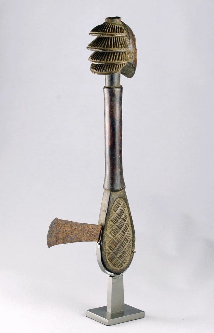 Superb LUBA Shankadi Axe figure statue Congo African Tribal Art 1405 - 8