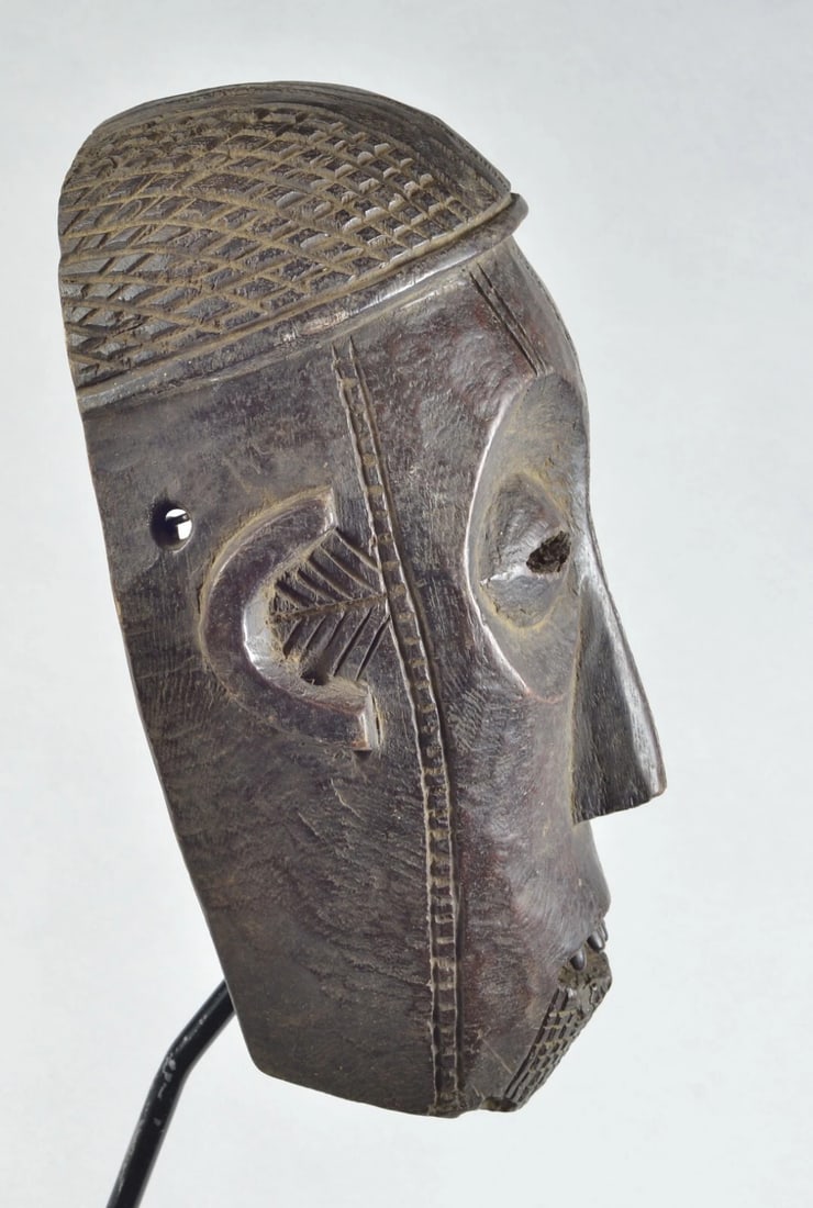 Large Anthropomorphic NGBAKA Ubangi wooden Face Mask African Tribal Art MC 1887 - 10