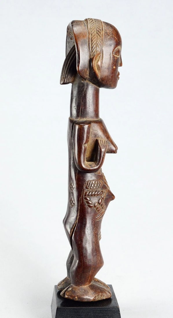 Beautiful LUBA female figure 13" statue sculpture Congo African Tribal Art 1703 - 11