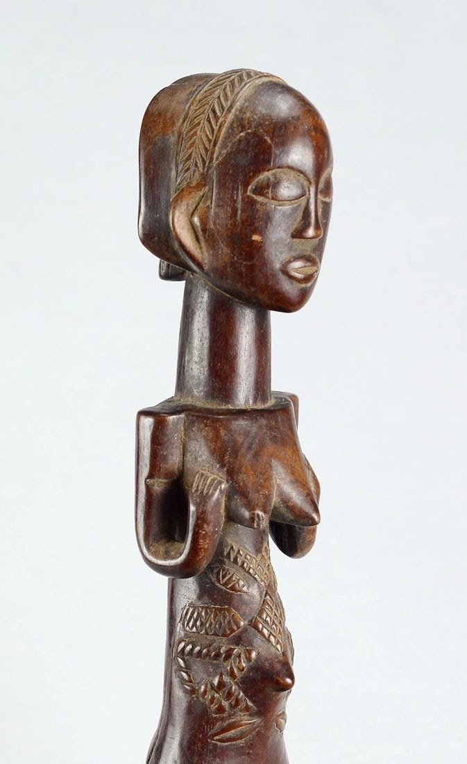 Beautiful LUBA female figure 13" statue sculpture Congo African Tribal Art 1703 - 3
