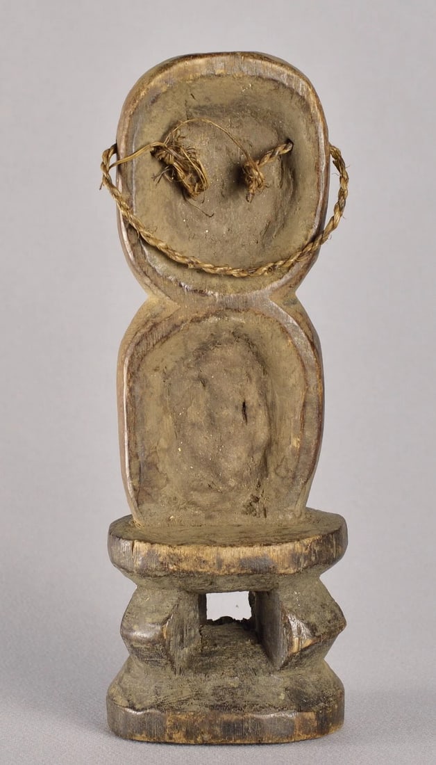 LEGA wood double head Figure statue Bwami Congo African Tribal Art 1608 - 7