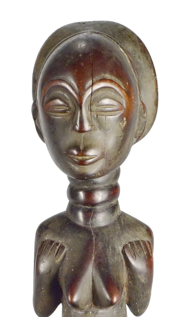 Cute LUBA Female Figure Statue Congo Lukuga DRC African Tribal Art 1324 - 2