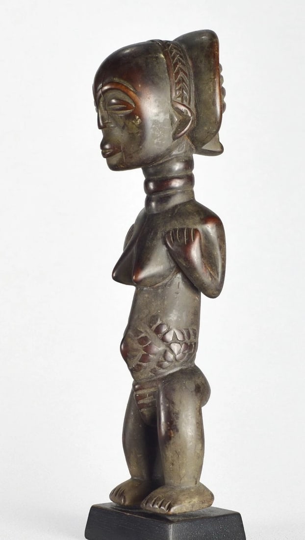 Cute LUBA Female Figure Statue Congo Lukuga DRC African Tribal Art 1324 - 7