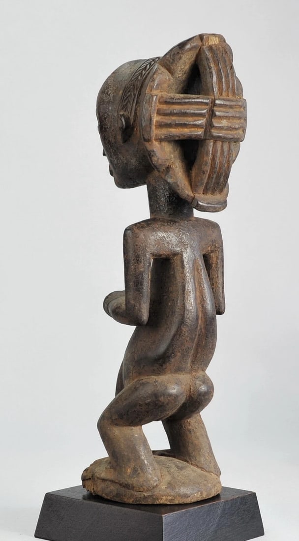 Rare LUBA male Figure Warua's Master style Statue Congo African Tribal Art 1040 - 7