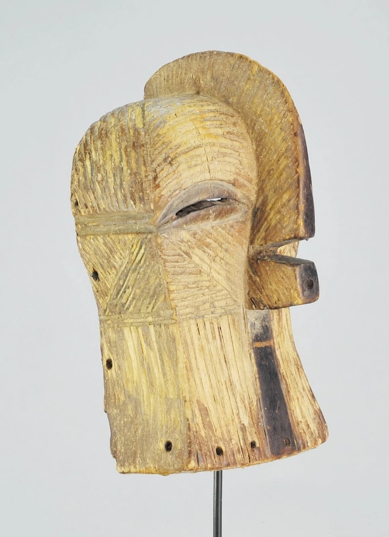 Nice LUBA Kifwebe Wood Mask Congo DRC Baluba African Tribal Art Songye 0980 - 12