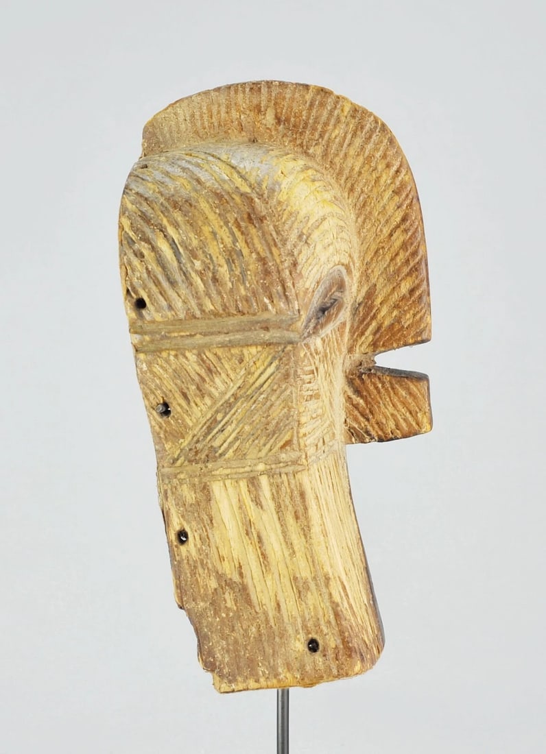 Nice LUBA Kifwebe Wood Mask Congo DRC Baluba African Tribal Art Songye 0980 - 8