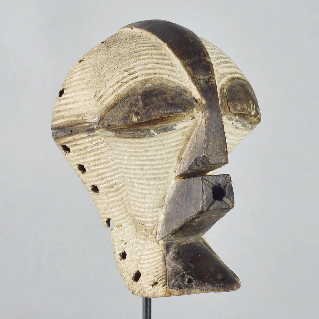 Cute SONGYE Kifwebe miniature mask Congo Drc African Tribal Art mc 1750 - 12