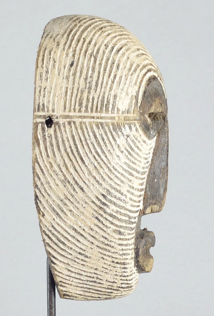 Cute SONGYE Kifwebe miniature female mask Congo Drc African Tribal Art mc 1749 - 7