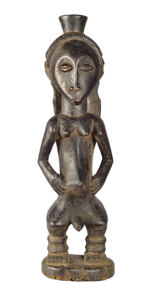 Rare beautiful LUBA male figure statue sculpture Congo African Tribal Art 1561 - 7