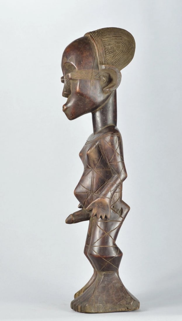 Large Mangbetu figure statue sculpture Congo DRC African Tribal Art 1758 - 6