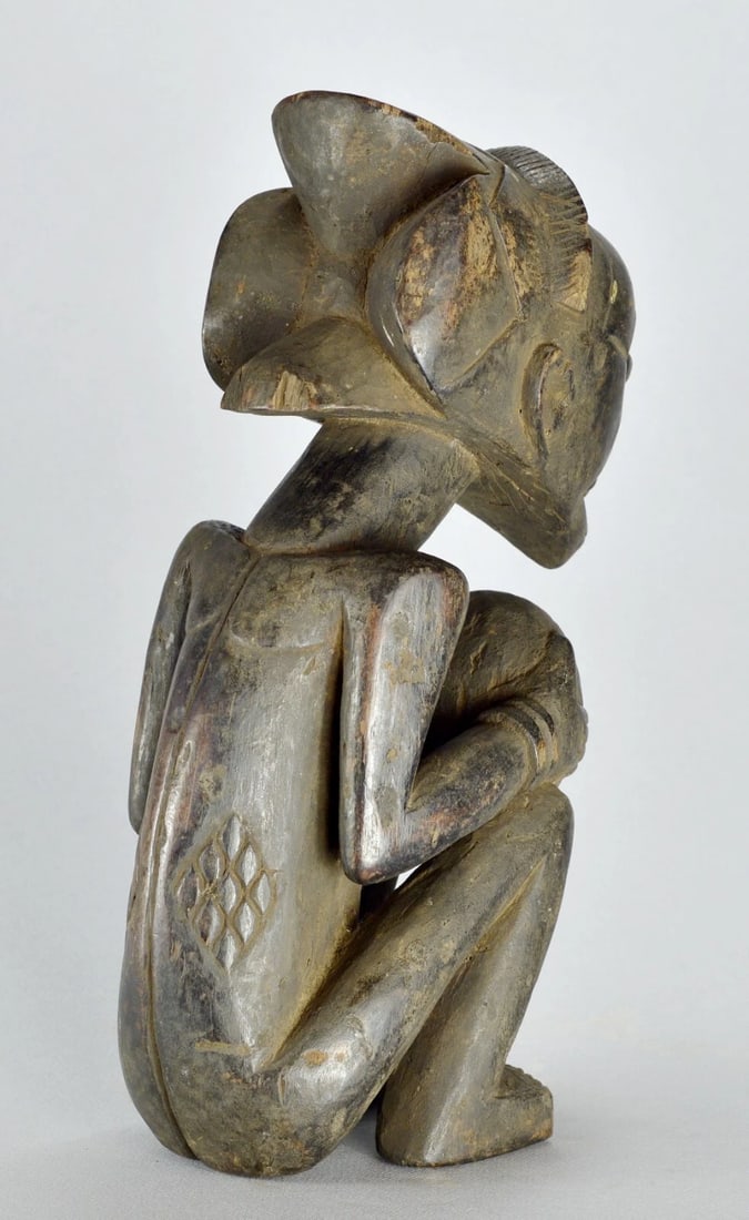 Powerful LUBA Bowl Bearer figure Master of Buli style African Tribal Art 1739 - 8