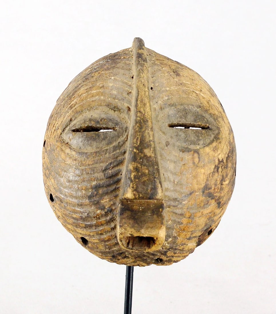 Cute LUBA Kifwebe mask Congo Drc African Tribal Art Baluba MC 2193 - 4