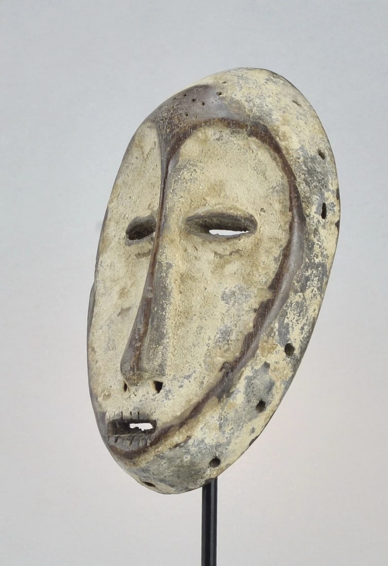 Beautifu Lega idimu Bearded Mask Bwami Congo African Tribal Art mc 1857 - 5