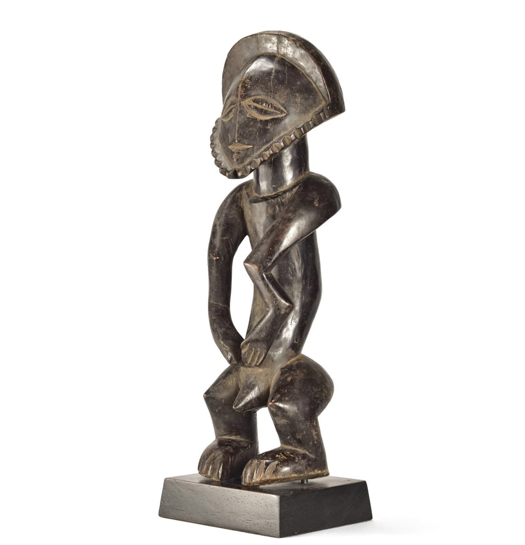 Rare BEMBE 43cm ancestor figure Congo Drc African tribal Art MC 1879: Title: Rare BEMBE 43cm ancestor figure Congo Drc African tribal Art MC 1879 Description: CONGO RDC BEMBE Ancestor Figure Beautiful sculpture with impressive angular architecture For a piece with