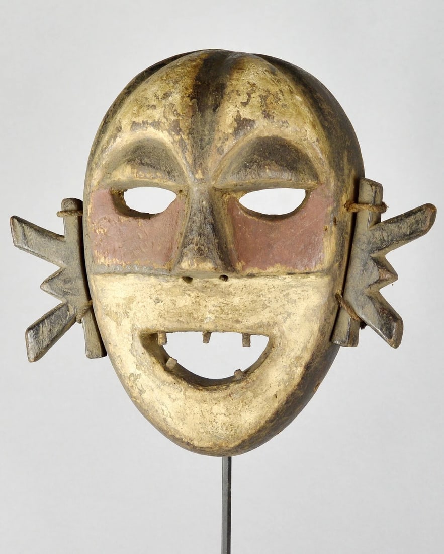 BOA Pongdudu Warrior Mask Congo Drc African Tribal Art 1690 - 4