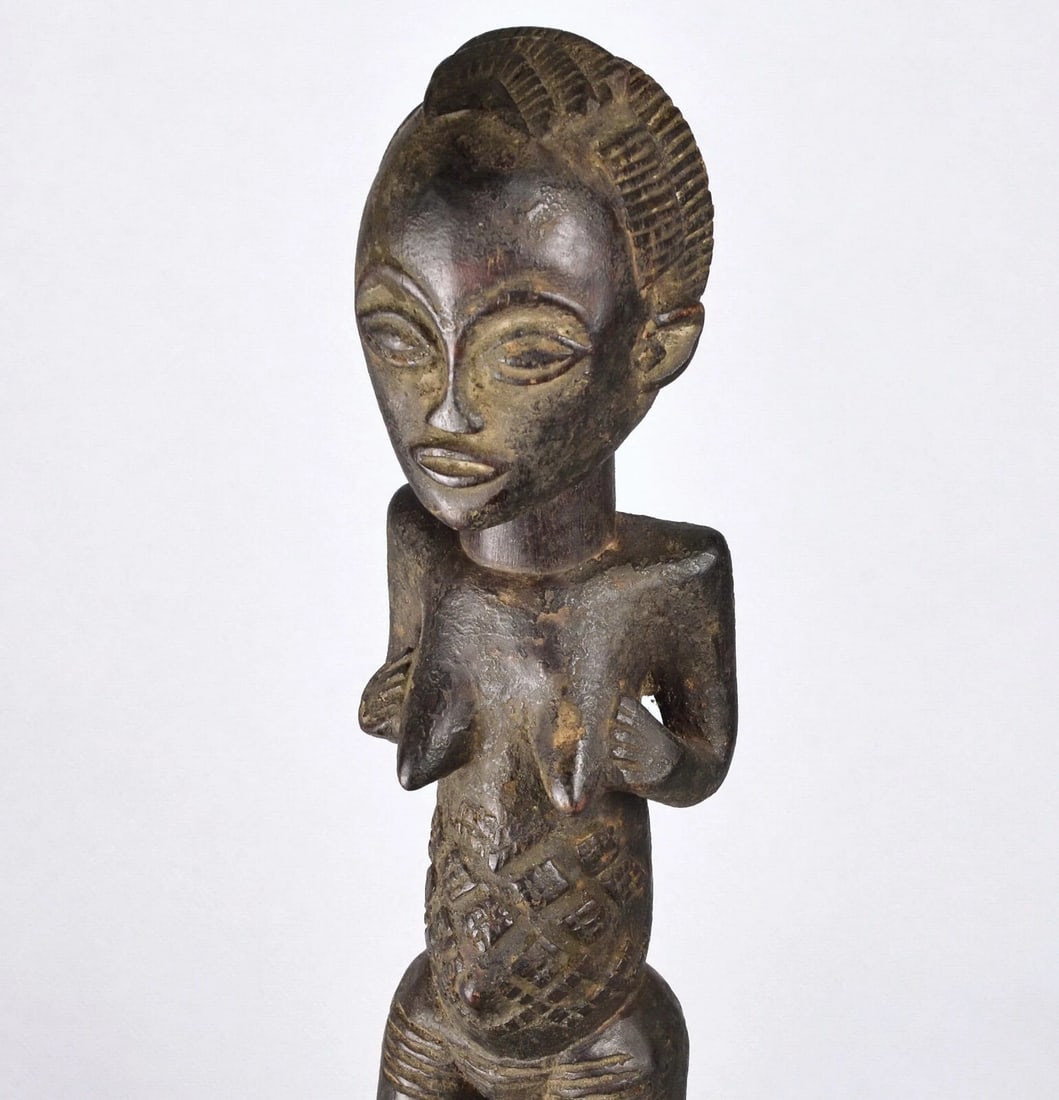 LUBA Beautiful female figure statue sculpture Congo African Tribal 1617 - 11