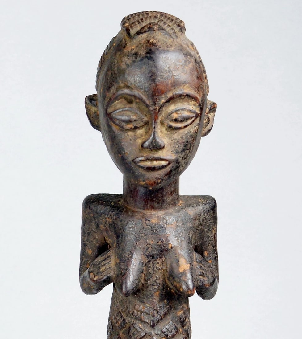 LUBA Beautiful female figure statue sculpture Congo African Tribal 1617 - 3