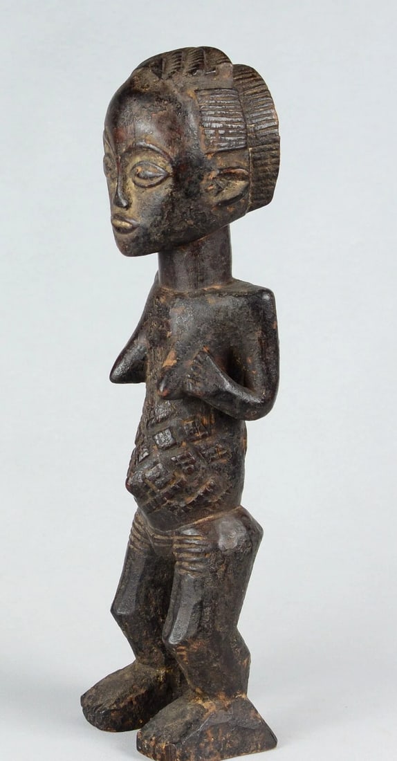 LUBA Beautiful female figure statue sculpture Congo African Tribal 1617 - 9