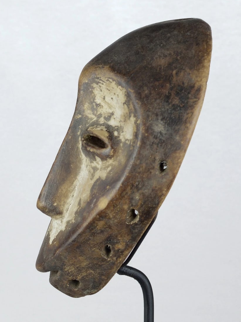 LEGA Idimu heart-shaped Bwami wood Mask Congo Drc African Tribal Art 0908 - 7