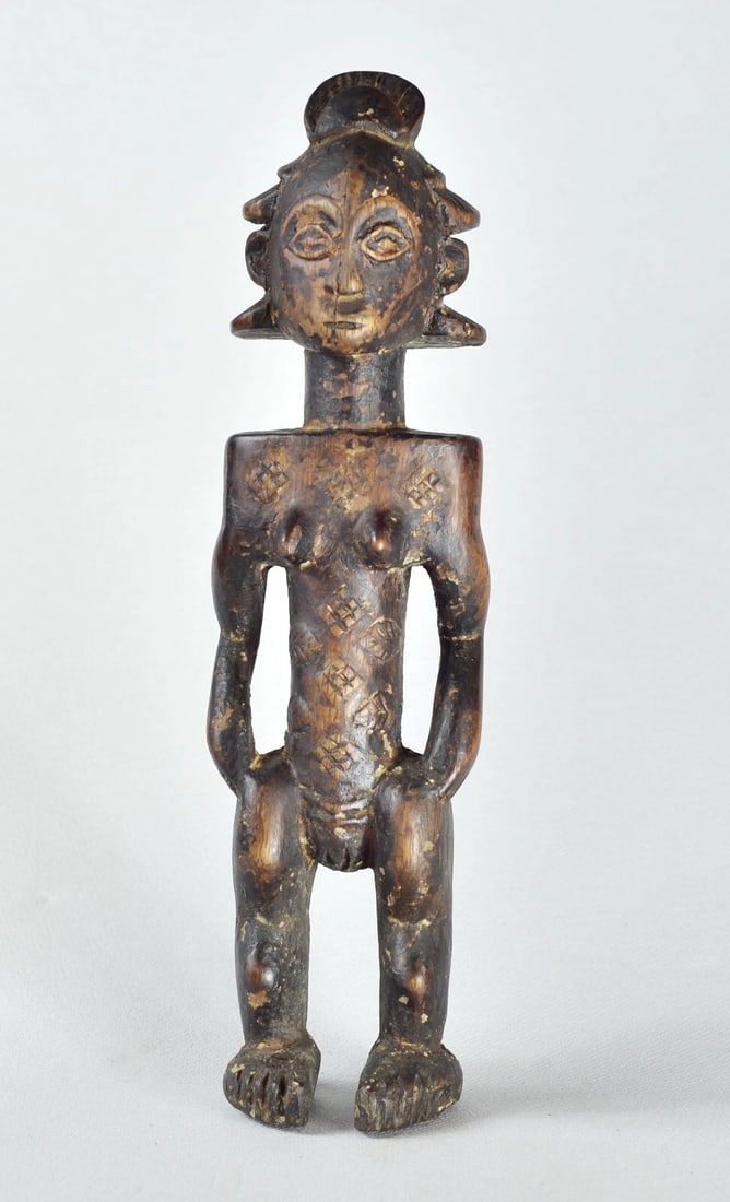 LUBA Shankadi female cult figure statue sculpture Congo Drc African Tribal 1321 - 3