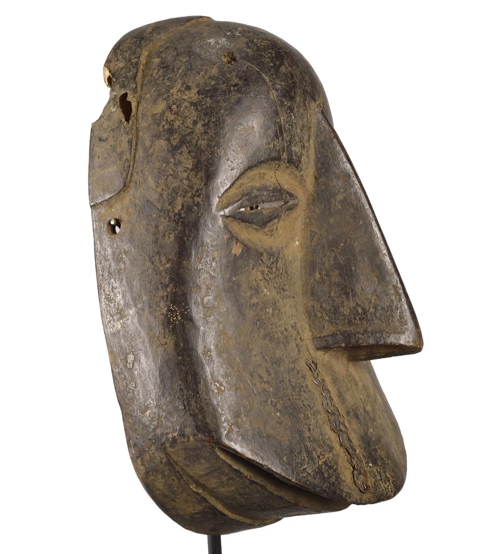 Large HEMBA Monkey Chimpanzee Soko Motu Mask Congo DRC African Tribal Art 1462 - 11