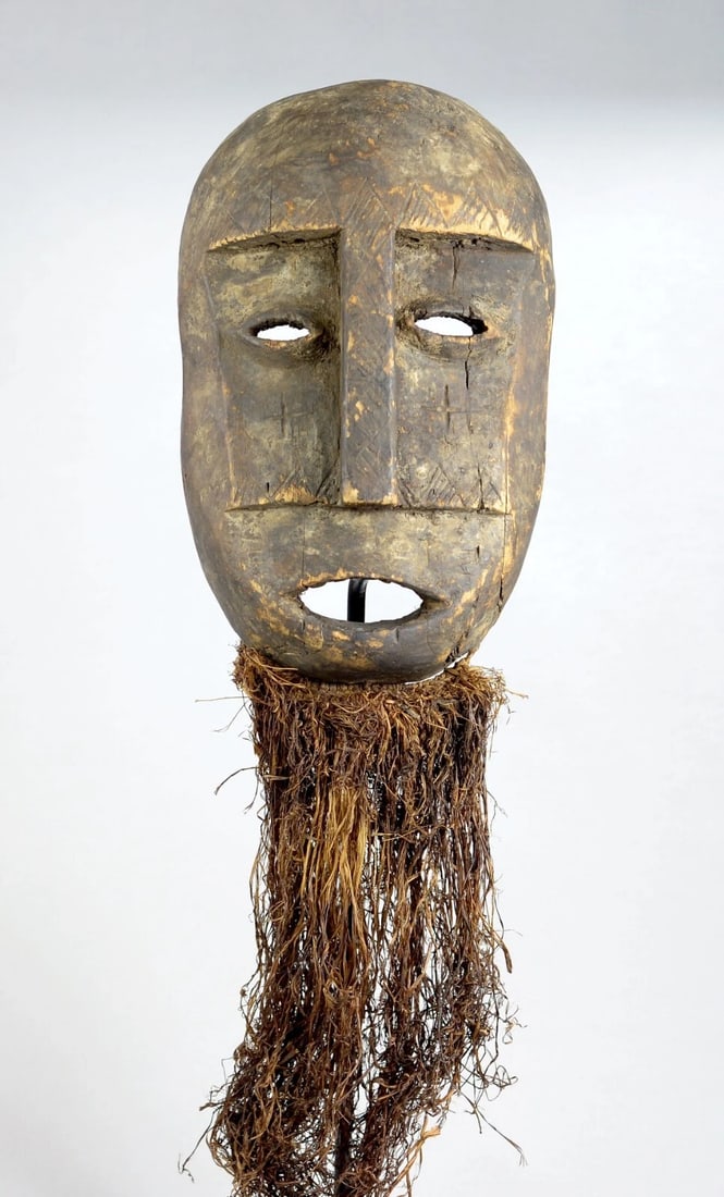 Rare & Powerful SHI Tribe Mask neighbors Lega Congo African Tribal Art 0900 - 13