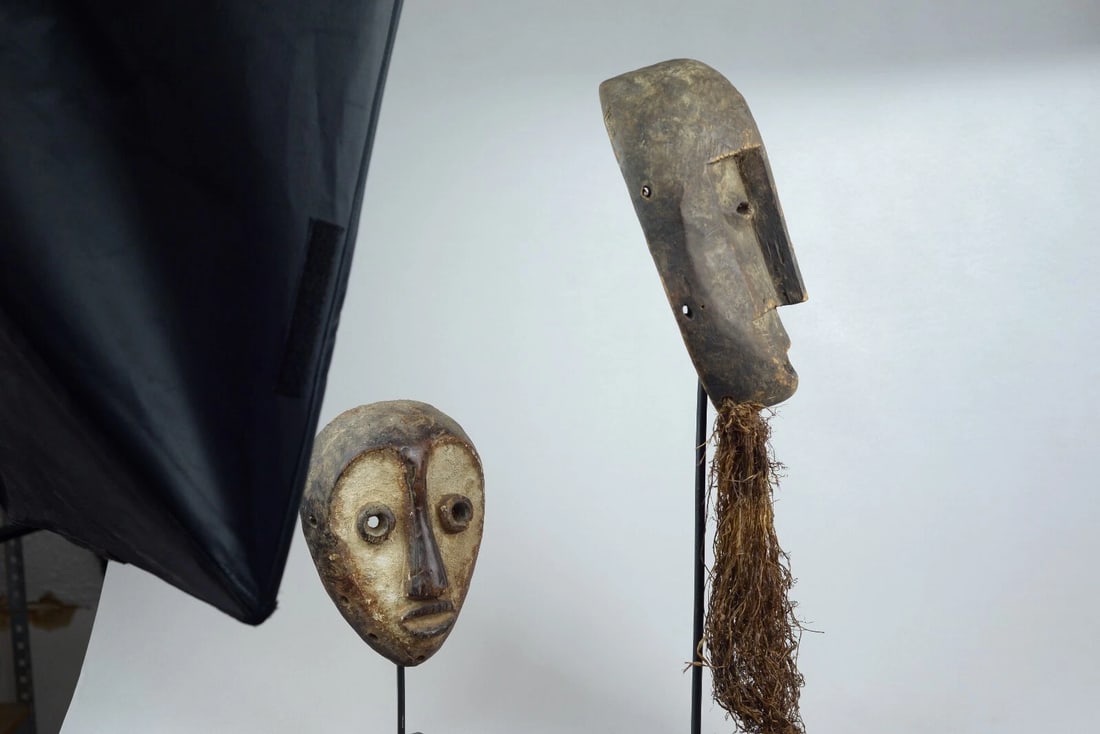 Rare & Powerful SHI Tribe Mask neighbors Lega Congo African Tribal Art 0900 - 9