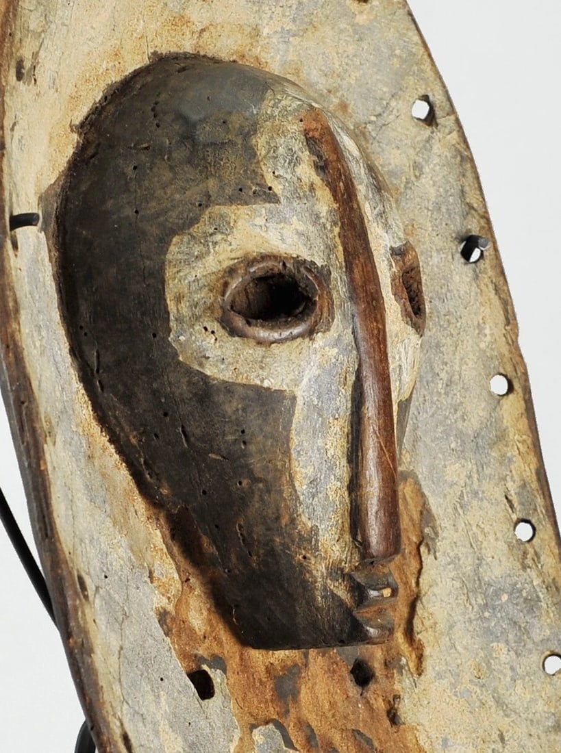 Extremly Rare & Powerful SHI plank wood Mask Congo Lega African Tribal Art 1184 - 11